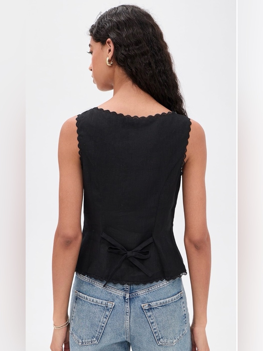 Reformation Amelia Linen Top - Picture 2 of 5
